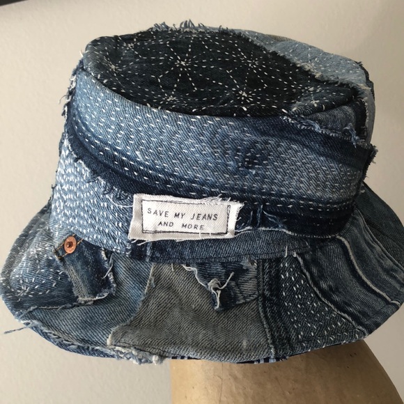 Artist Created OOAK Denim Hat - Picture 2 of 5
